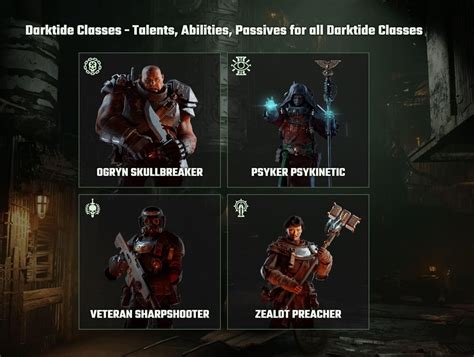 Ogryn has mediocre perks and the smallest arsenal of all classes. . Darktide classes tier list